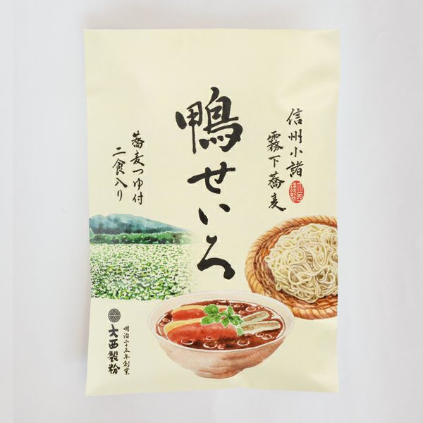 鴨せいろそば 半生麺 2食入り×4袋セット [2025年産そば] | 蔵の粉屋